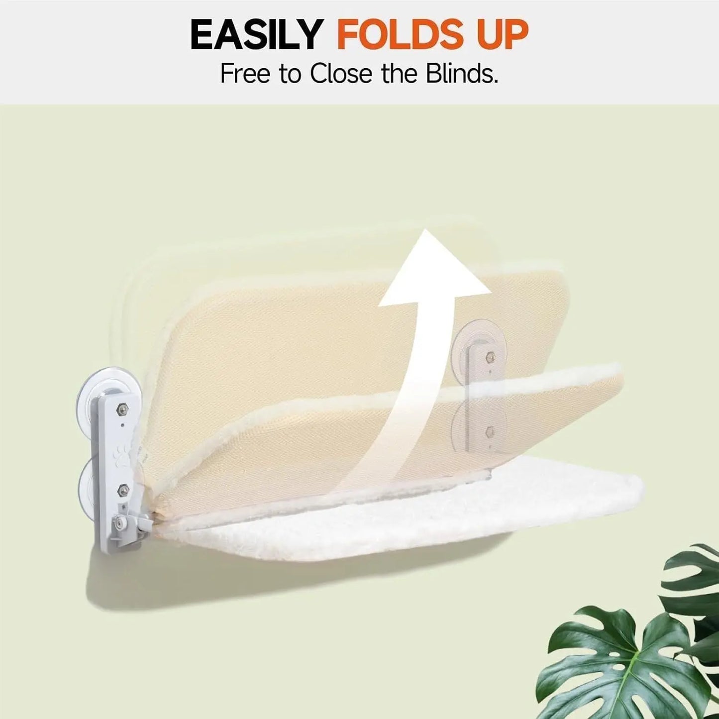 Pawssibly Pets cat window perch easily folds up for convenience and space-saving safety and comfort