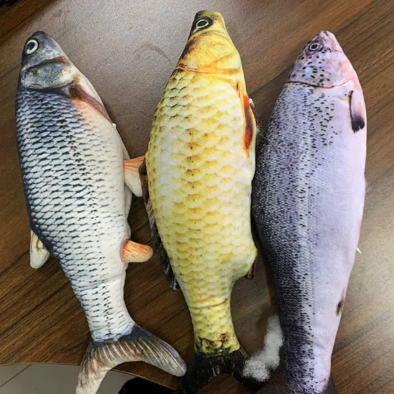Pawssibly Pets electric fish toy for cats in realistic fish designs for interactive pet entertainment