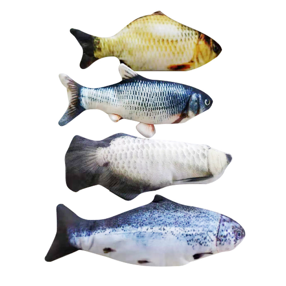 Set of four realistic electric fish toy for cats by Pawssibly Pets to entertain and engage cats