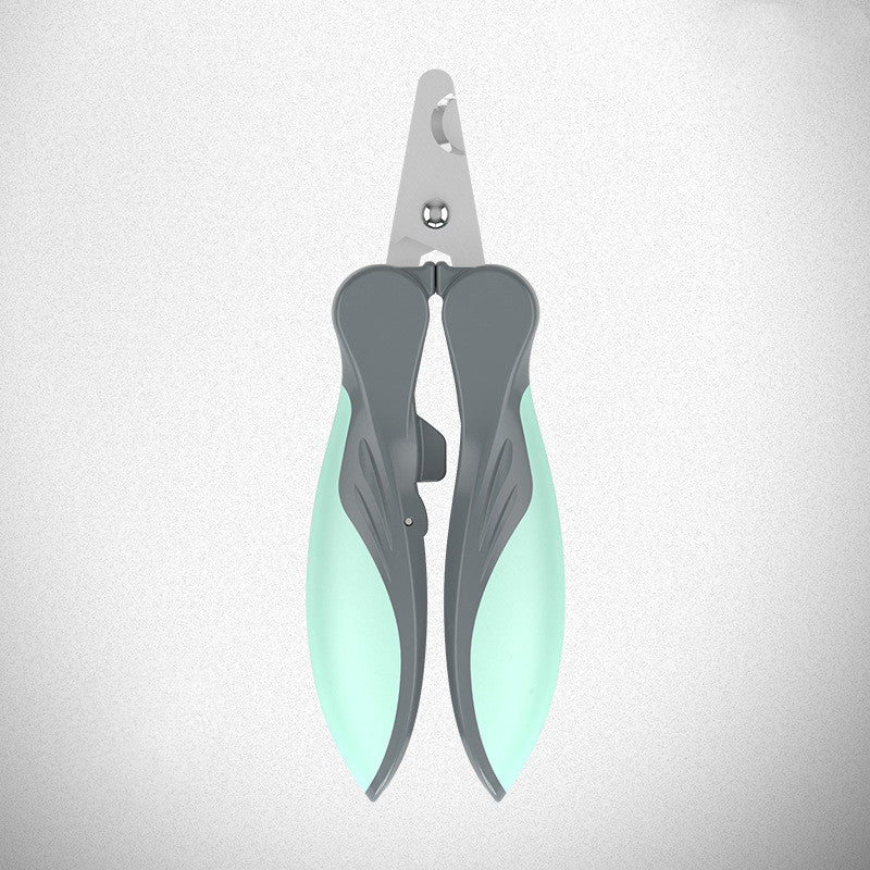 Pawssiblypets dog nail clippers with ergonomic gray and mint green handles for easy grooming