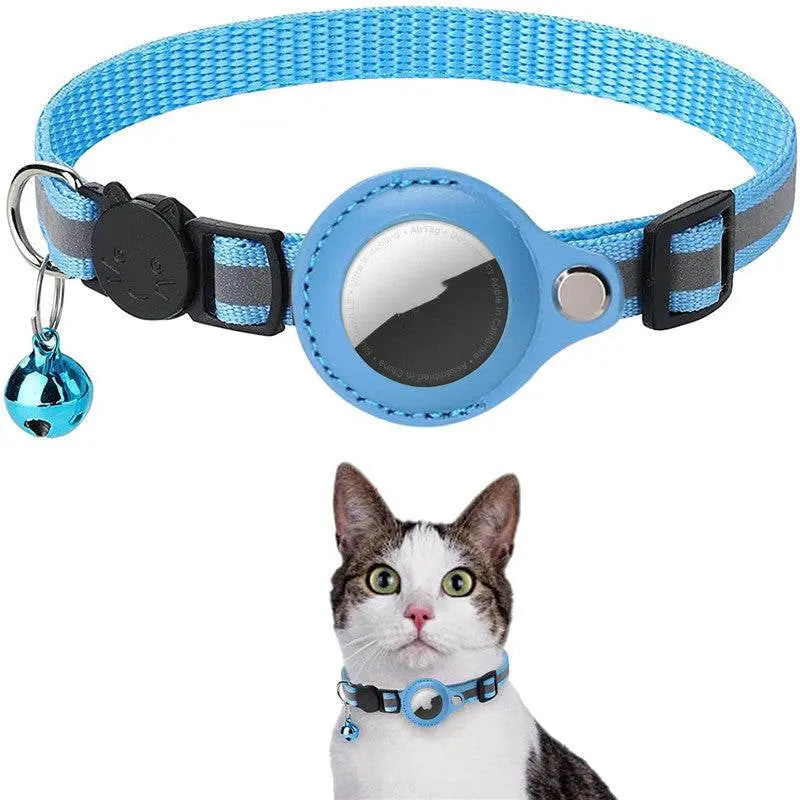Pawssibly Pets reflective cat collar in blue with adjustable strap and bell for pet safety and comfort
