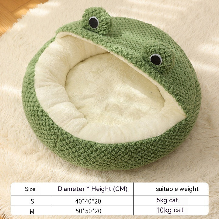A Plush cat bed with a suitable weight 