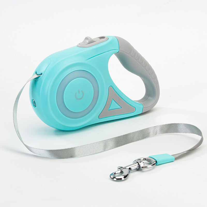 Retractable dog leash available in pastel green