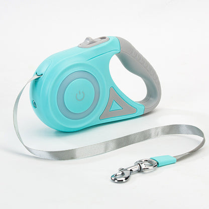 Retractable dog leash available in pastel green