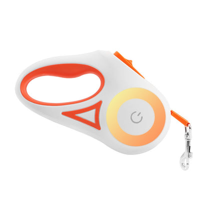 Retractable dog leash available in orange