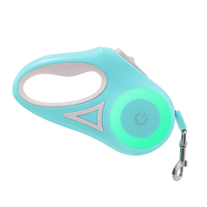 Smart retractable dog leash with ABS casing and reflective strap