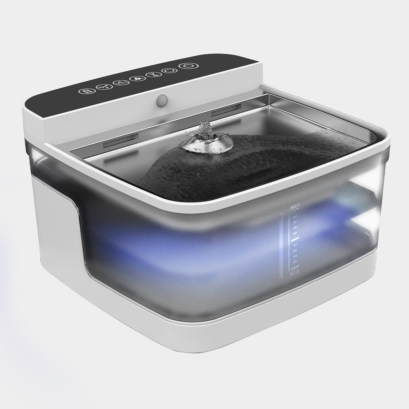 Pawssibly Pets automatic pet water dispenser with modern design and clear water reservoir