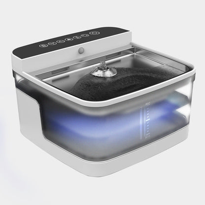 Pawssibly Pets automatic pet water dispenser with modern design and clear water reservoir