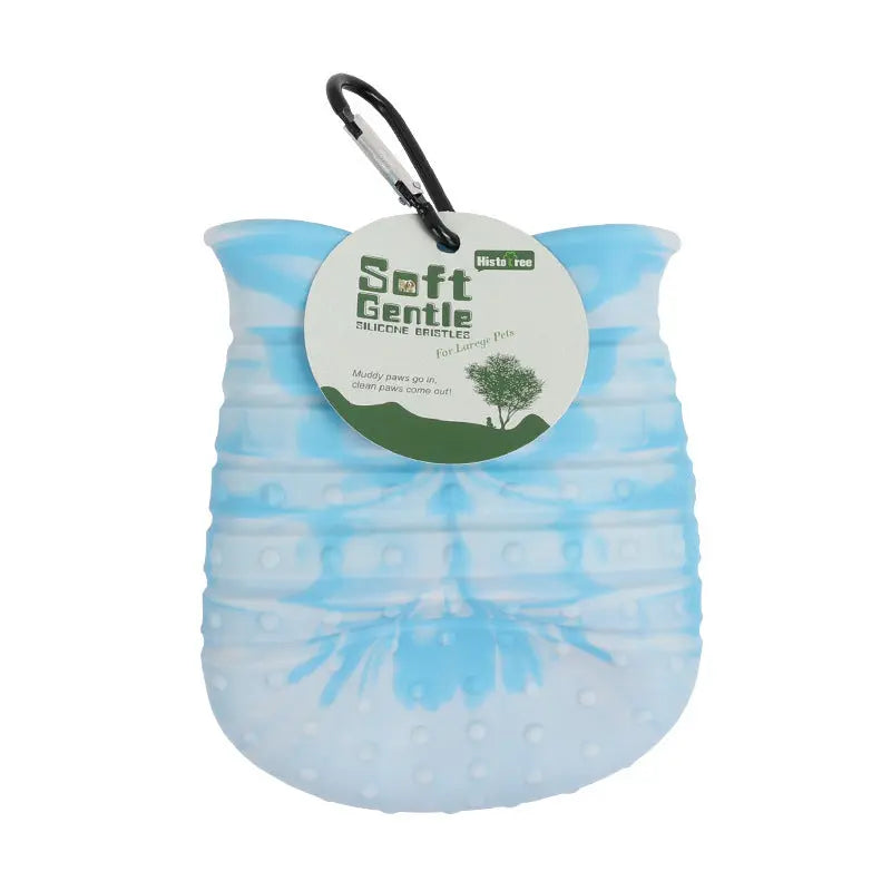 Pawssibly Pets soft gentle blue dog paw cleaner with textured silicone for easy paw washing