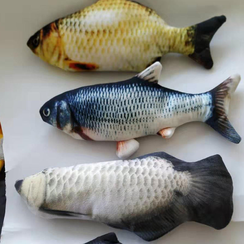 Pawssibly Pets electric fish toy for cats in three realistic fish designs for pet entertainment