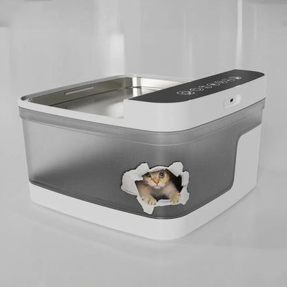 Pawssibly Pets automatic pet water dispenser with digital control panel and stainless steel bowl